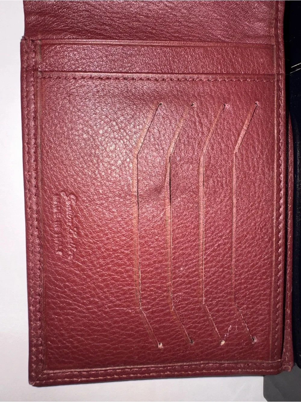 Valentino Men’s Burgundy Leather Wallet Italian